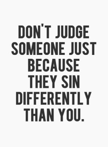 judge someone sin